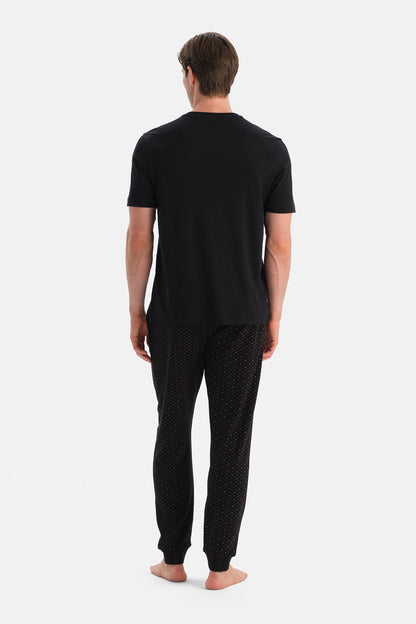 Mikroprint Desenli Interlok Pantolon