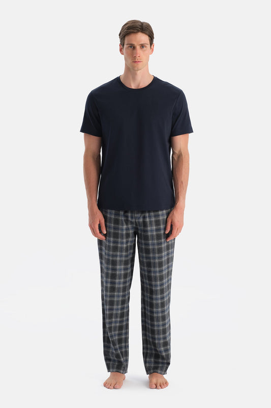 Ekoseli Dokuma Pantolon