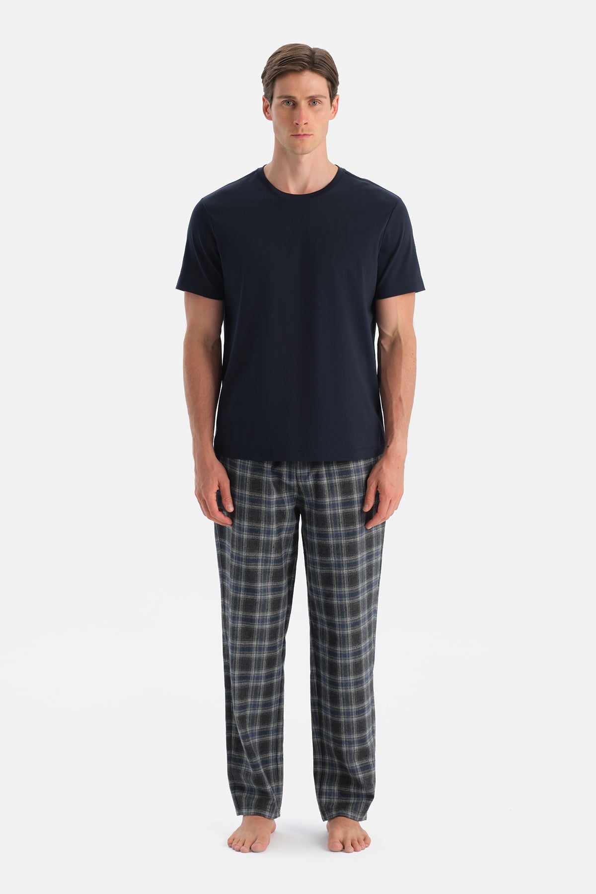 Ekoseli Dokuma Pantolon