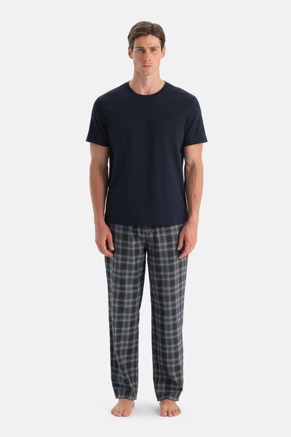 Ekoseli Dokuma Pantolon