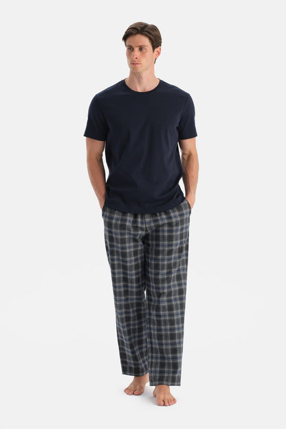 Ekoseli Dokuma Pantolon