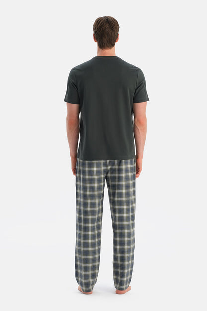 Ekoseli Dokuma Pantolon