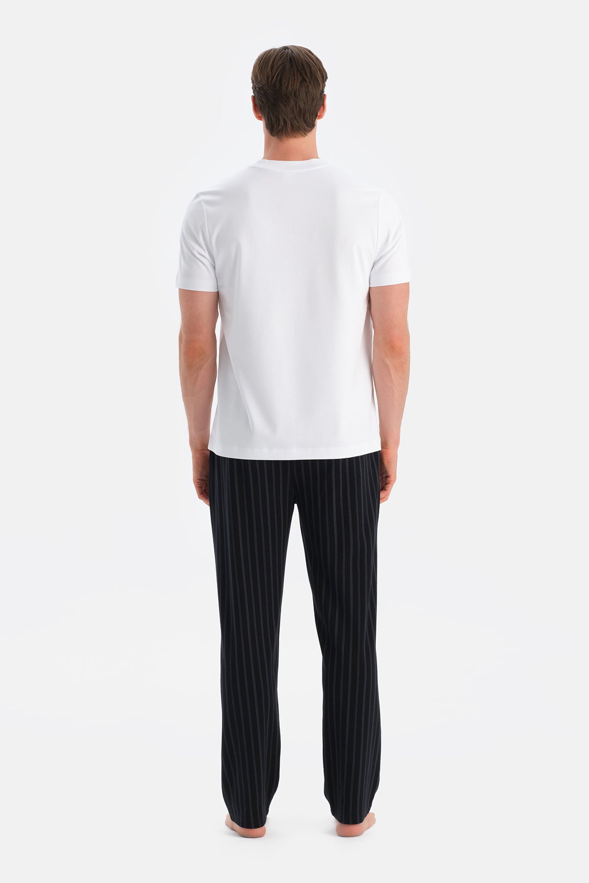 Çizgili Interlok Pantolon