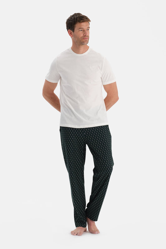 Ağaç Baskili Interlok Pantolon