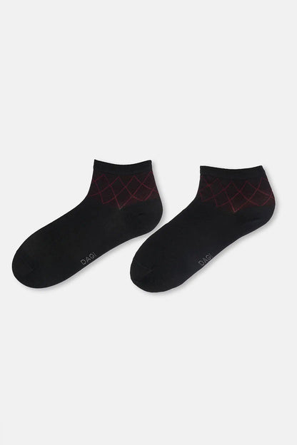 Erkek 2'li Bambu Baklava Desen Quarter Çorap