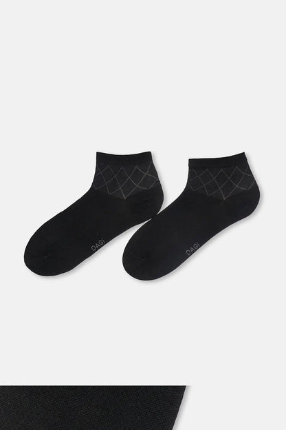 Erkek 2'li Bambu Baklava Desen Quarter Çorap