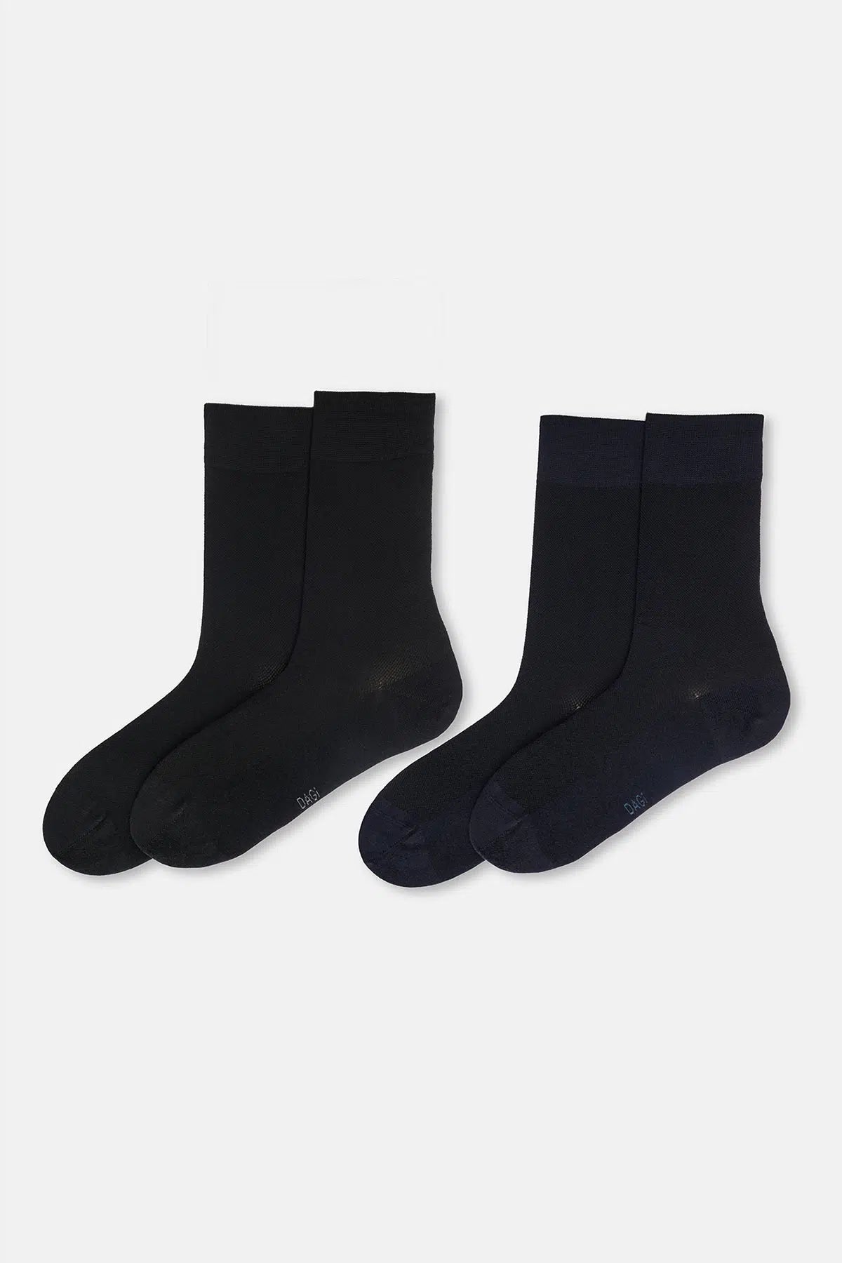 Erkek 2'li Pirinç Dokulu Bambu Çorap