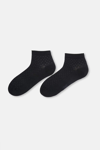 Erkek 2'li Puantiye Desen Bambu Çorap