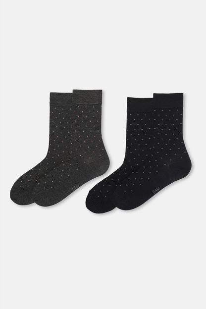 Erkek 2'li Mini Desen Bambu Çorap