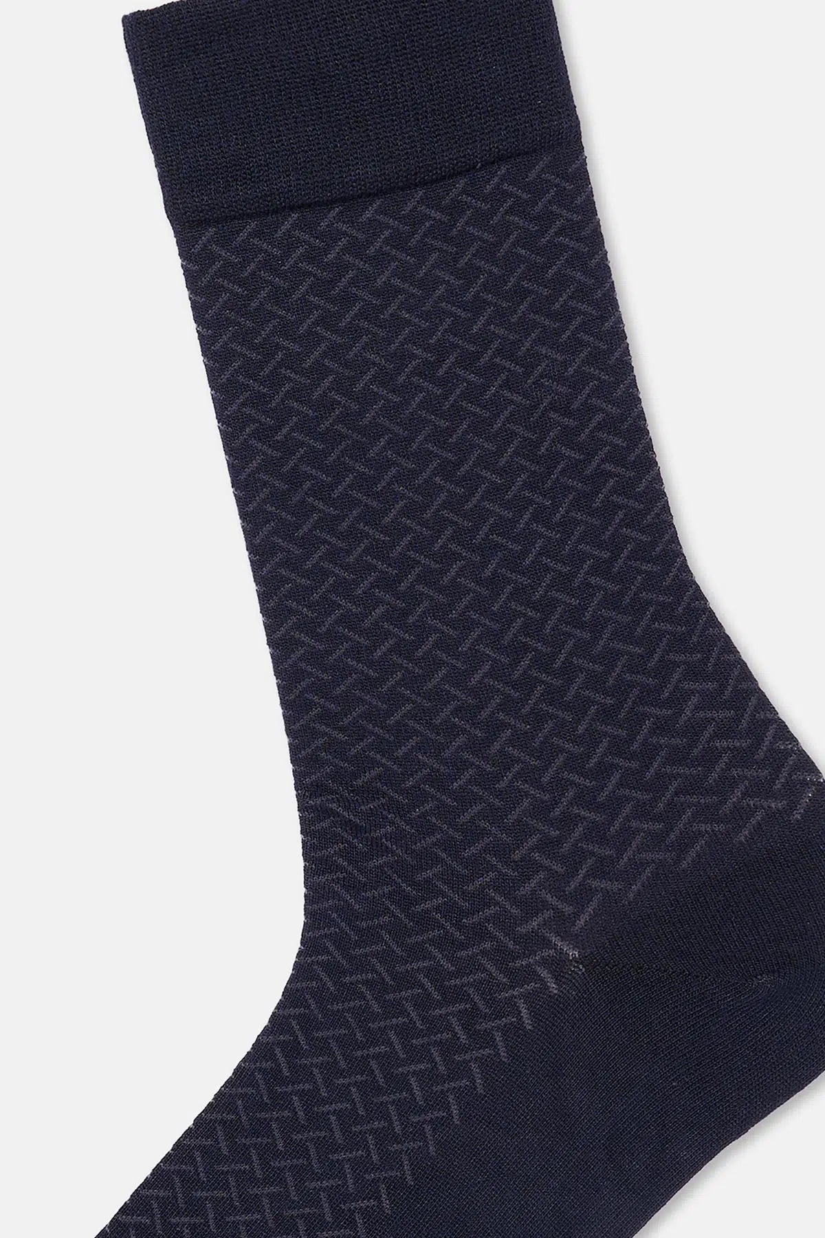 Erkek Kare Desenli Bambu Çorap