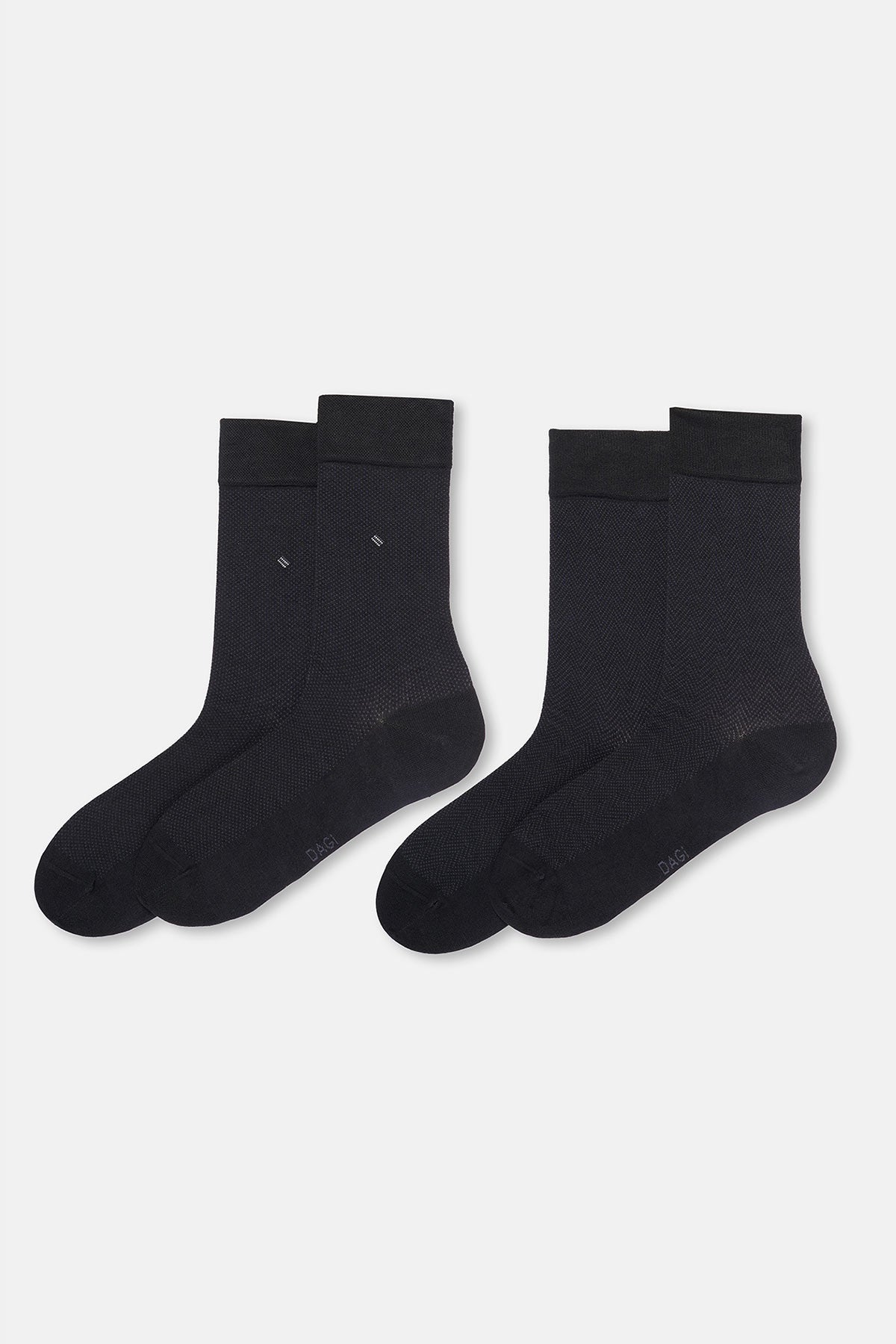 Erkek 2'li Üçgen Desenli Bambu Çorap