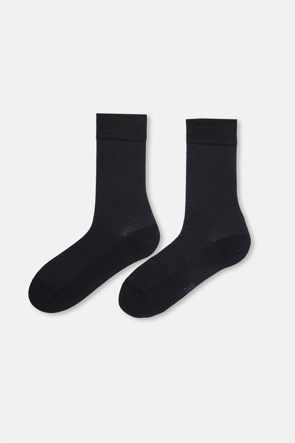 Erkek 2'li Üçgen Desenli Bambu Çorap