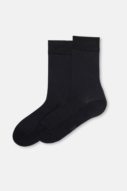 Erkek 2'li Üçgen Desenli Bambu Çorap