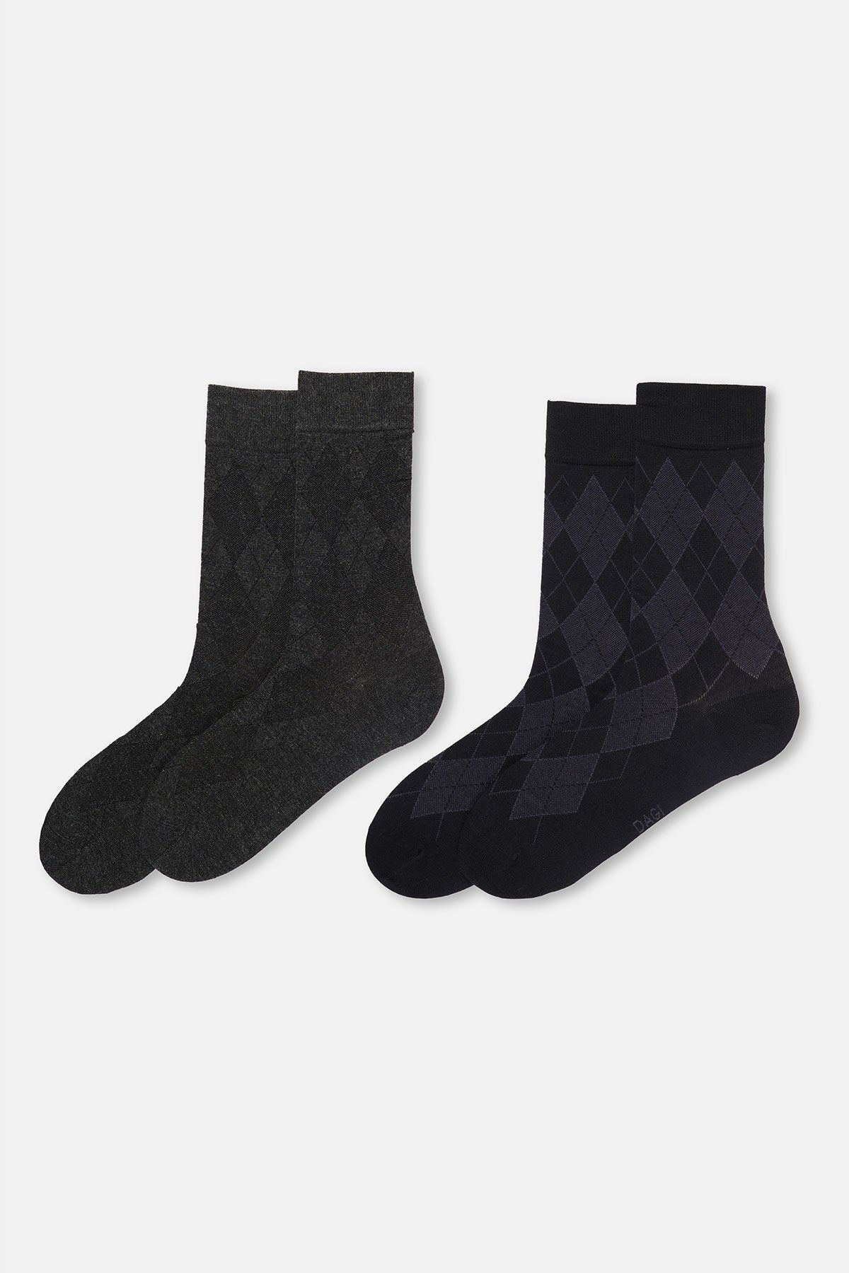 Erkek 2'li Baklava Desen Bambu Çorap