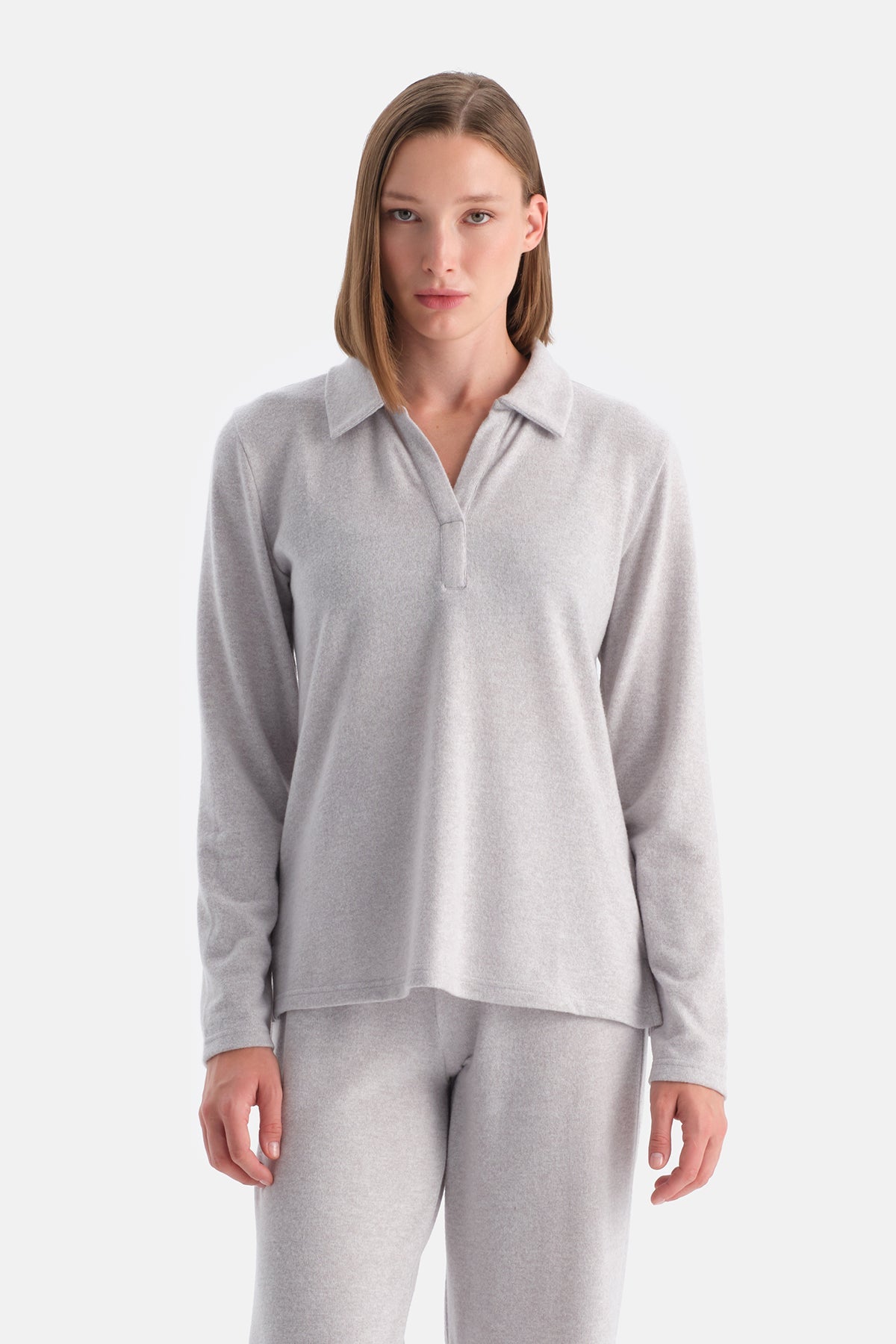 Polo Yaka Uzun Kollu Basic Üst