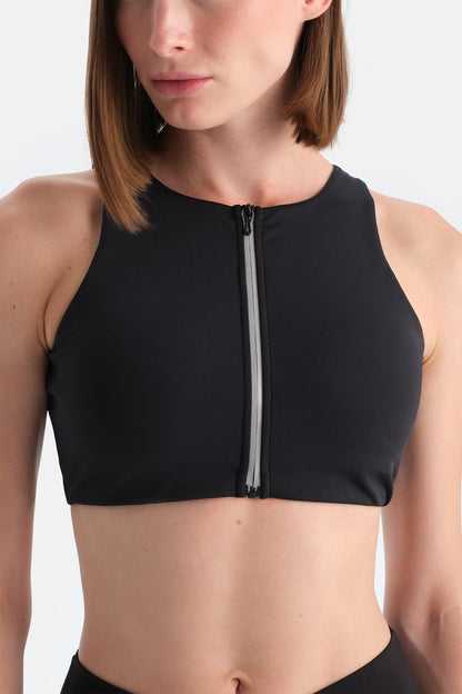 Kadin Önden Fermuarli Sporcu Sütyeni