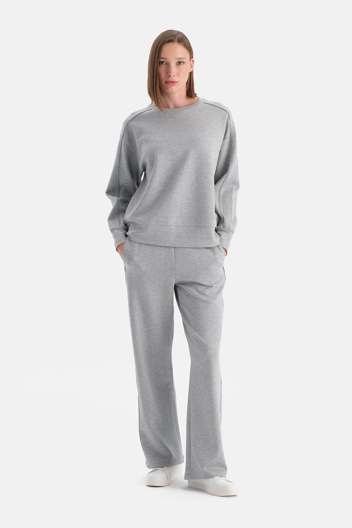 Bis Yaka Polyviskon Sweatshirt