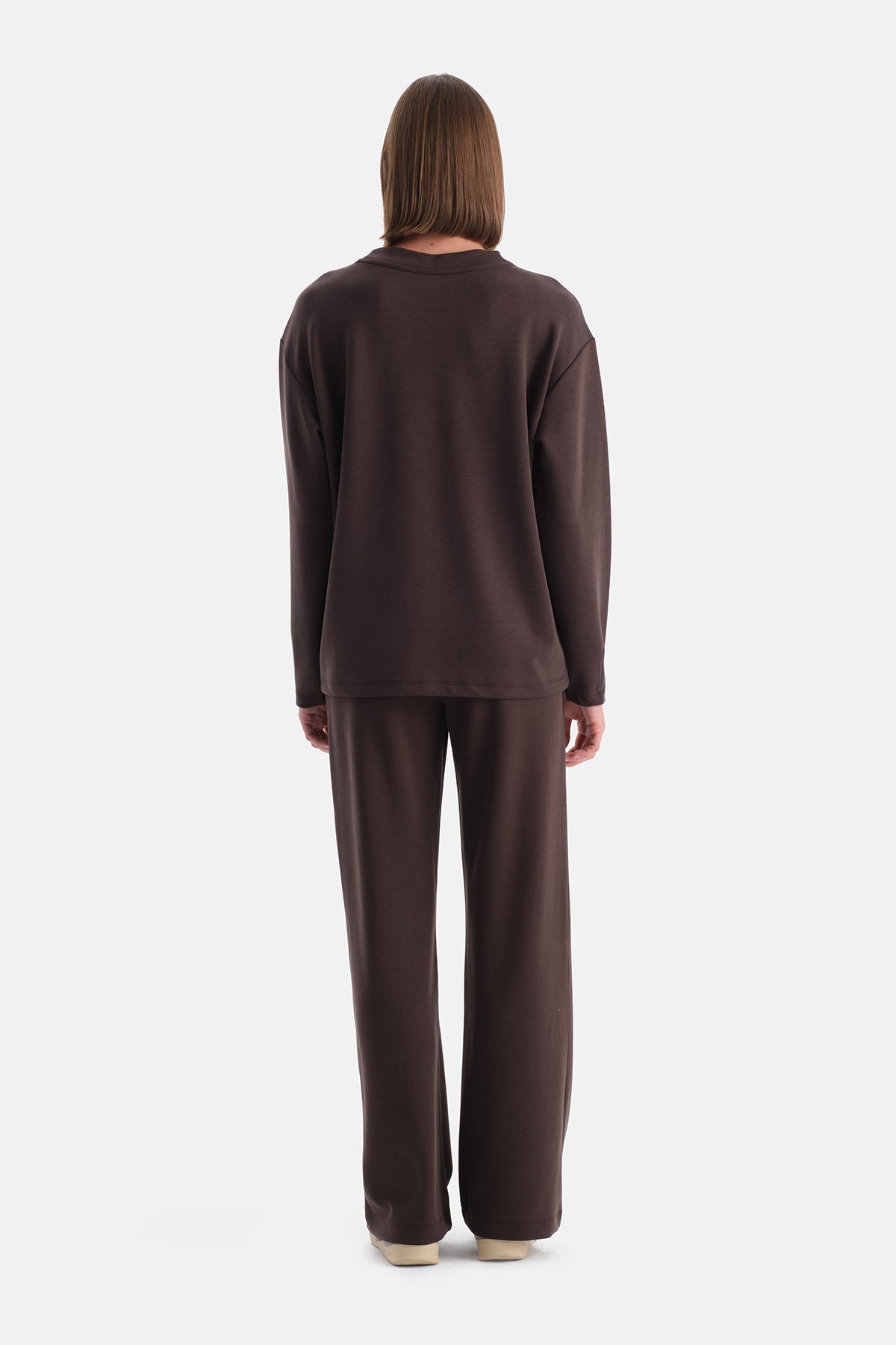 Düşük Omuz Modal Oversize Sweatshirt