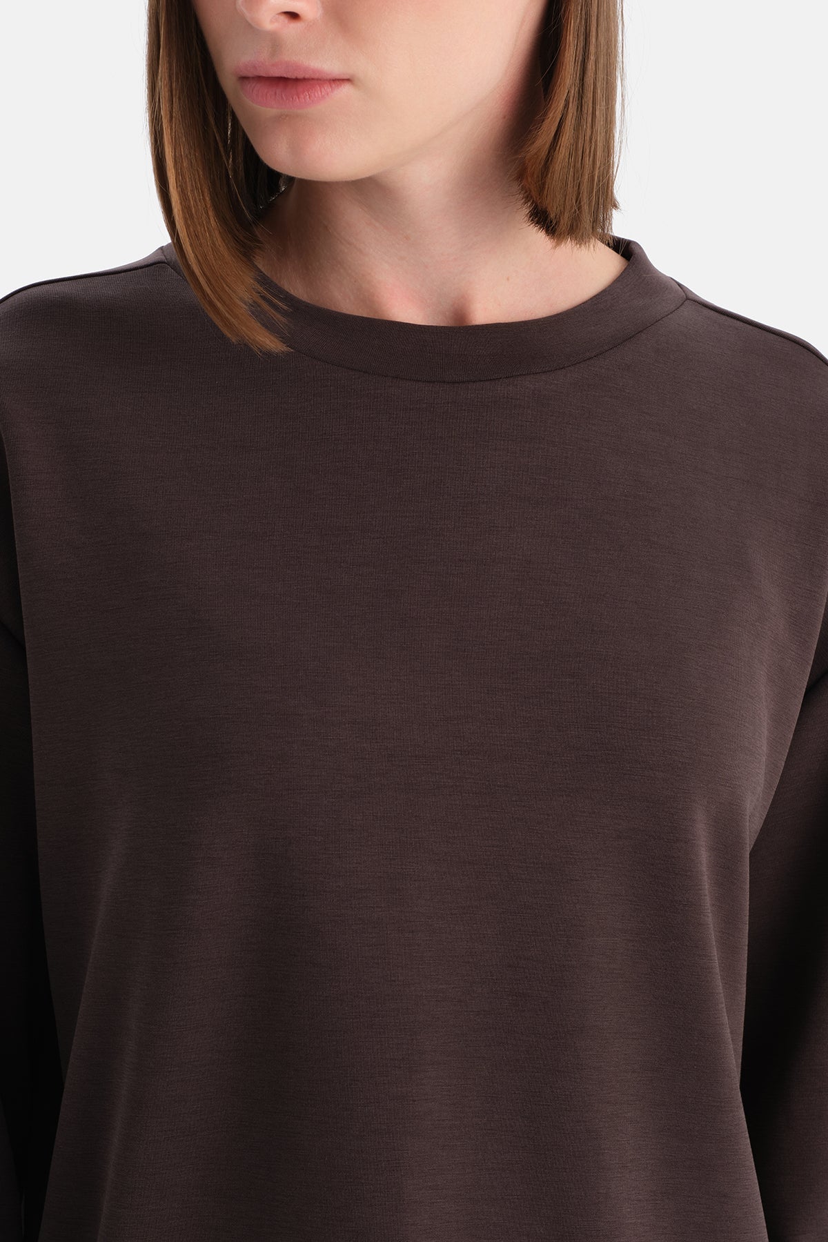 Düşük Omuz Modal Oversize Sweatshirt