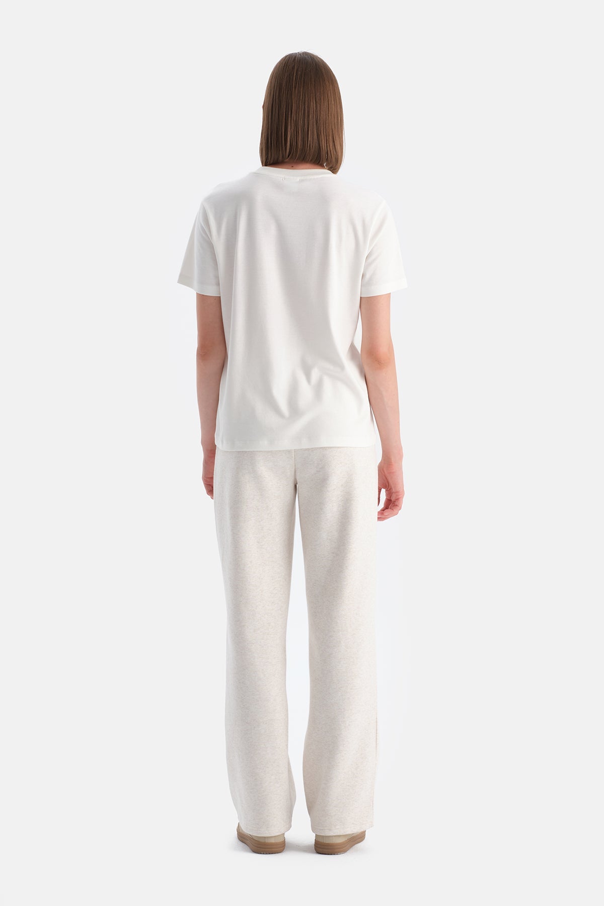 Bis Yaka Merserize Kisa Kollu Tişört