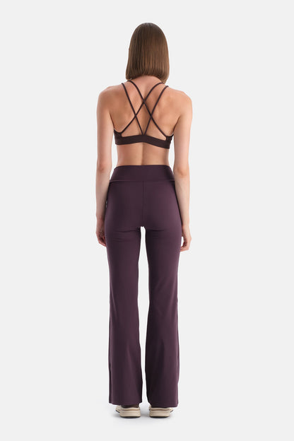 Mürdüm Kadın Ispanyol Paça Tayt