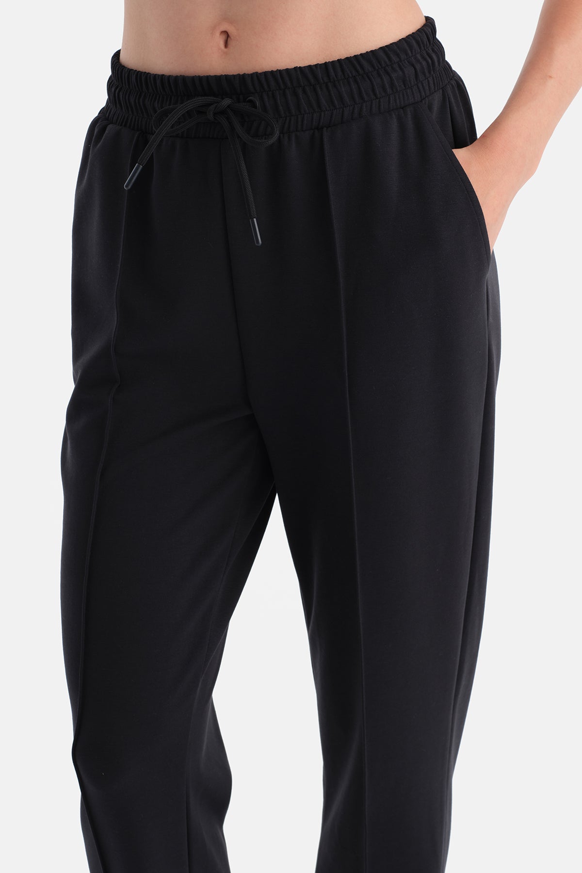 Duble Paça Nervürlü Modal Pantolon