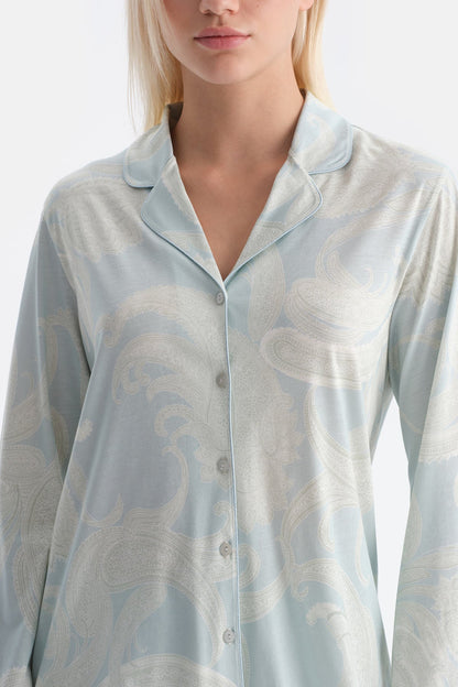 Şal Desenli Gömlek Pantolon Takim