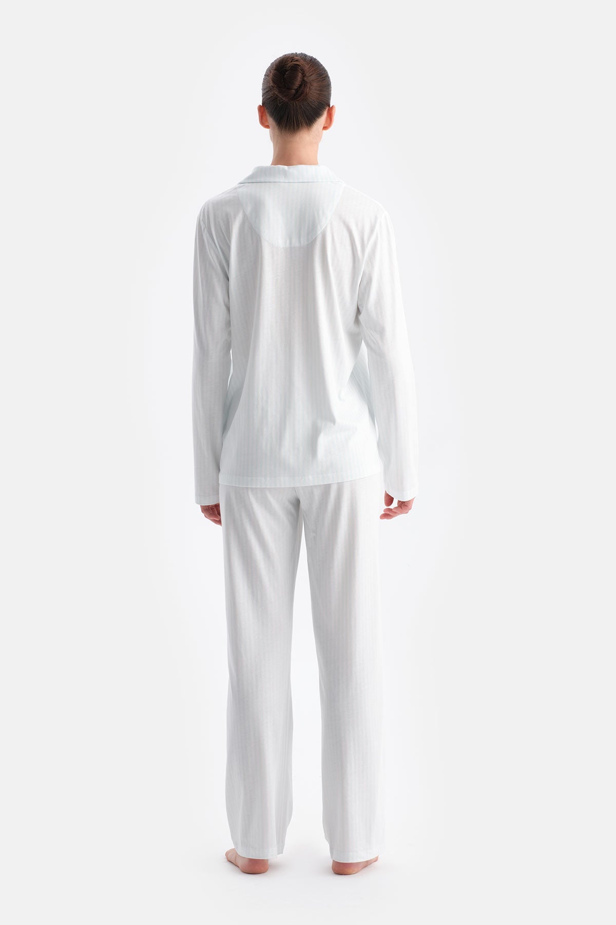 Çizgili Gömlek Pantolon Takim