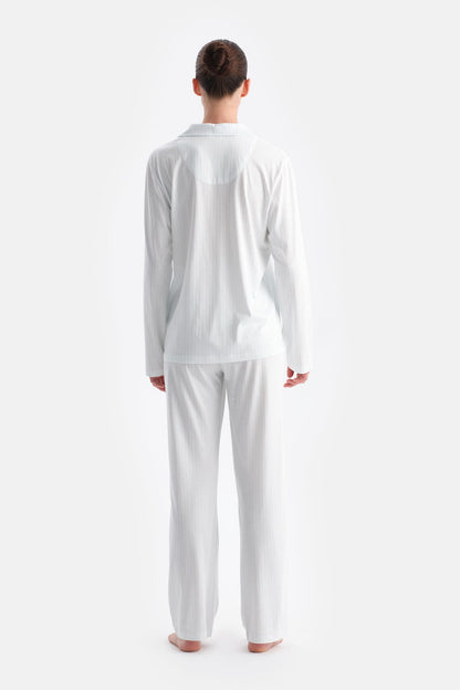 Çizgili Gömlek Pantolon Takim