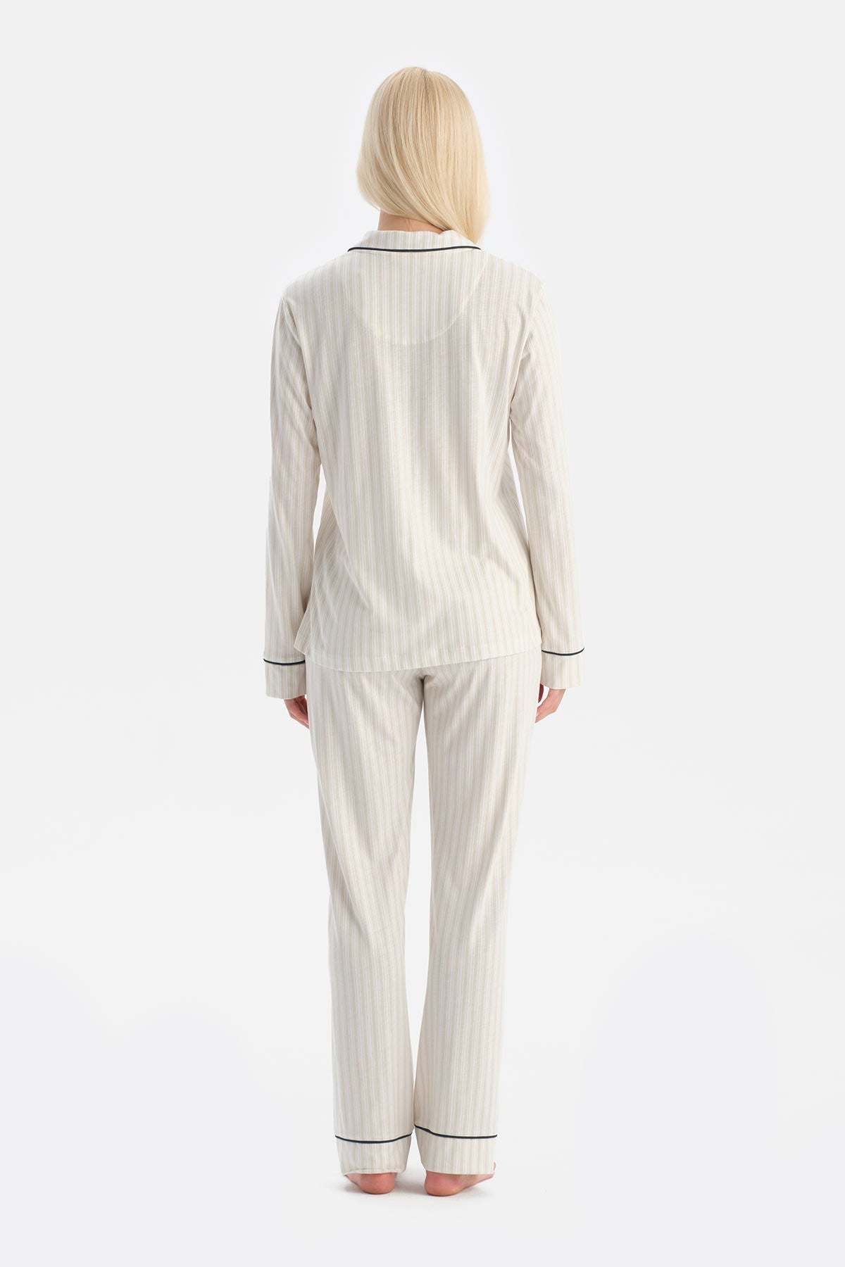 Çizgili Gömlek Pantolon Takim