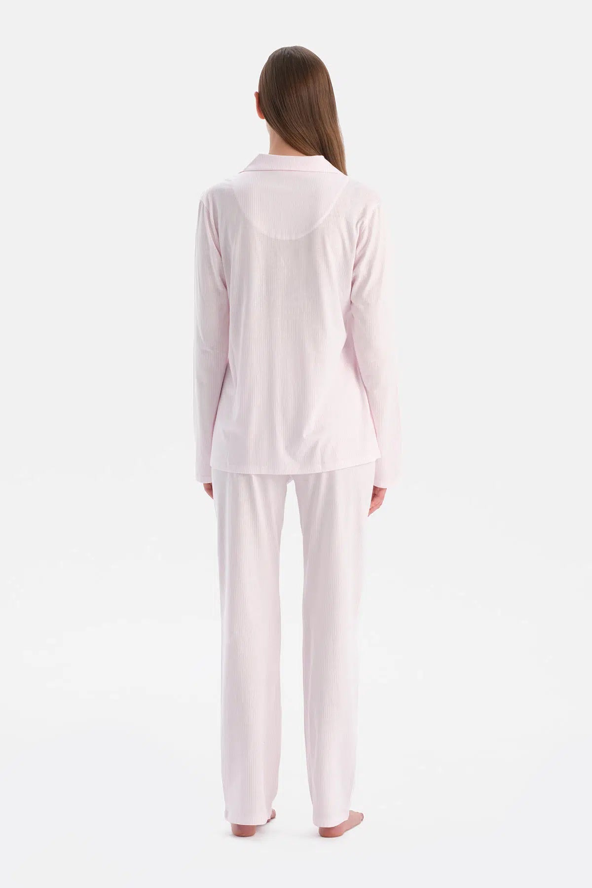 Çizgili Gömlek Pantolon Takim