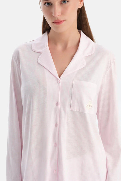 Çizgili Gömlek Pantolon Takim