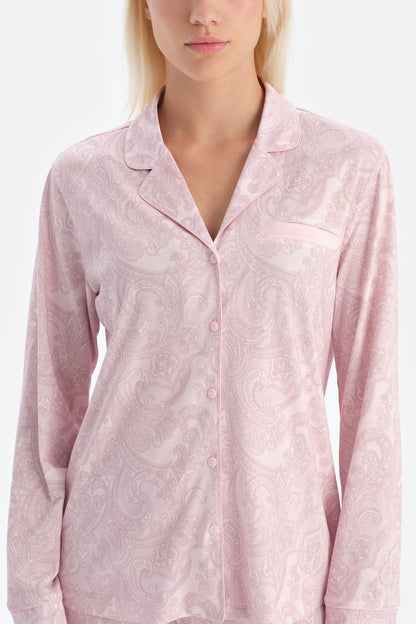 Şal Desenli Gömlek Pantolon Takim