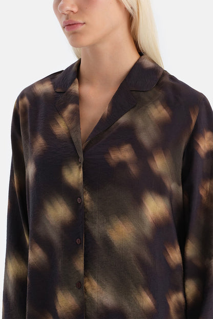 Desenli Dokuma Viskon Gömlek