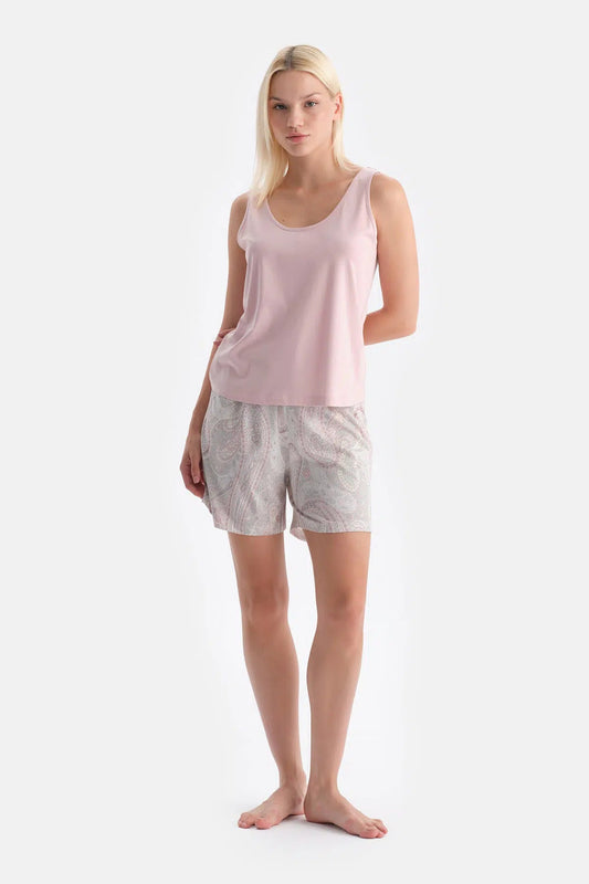 Kalin Askili Şortu Baskili Atlet Şort Takim