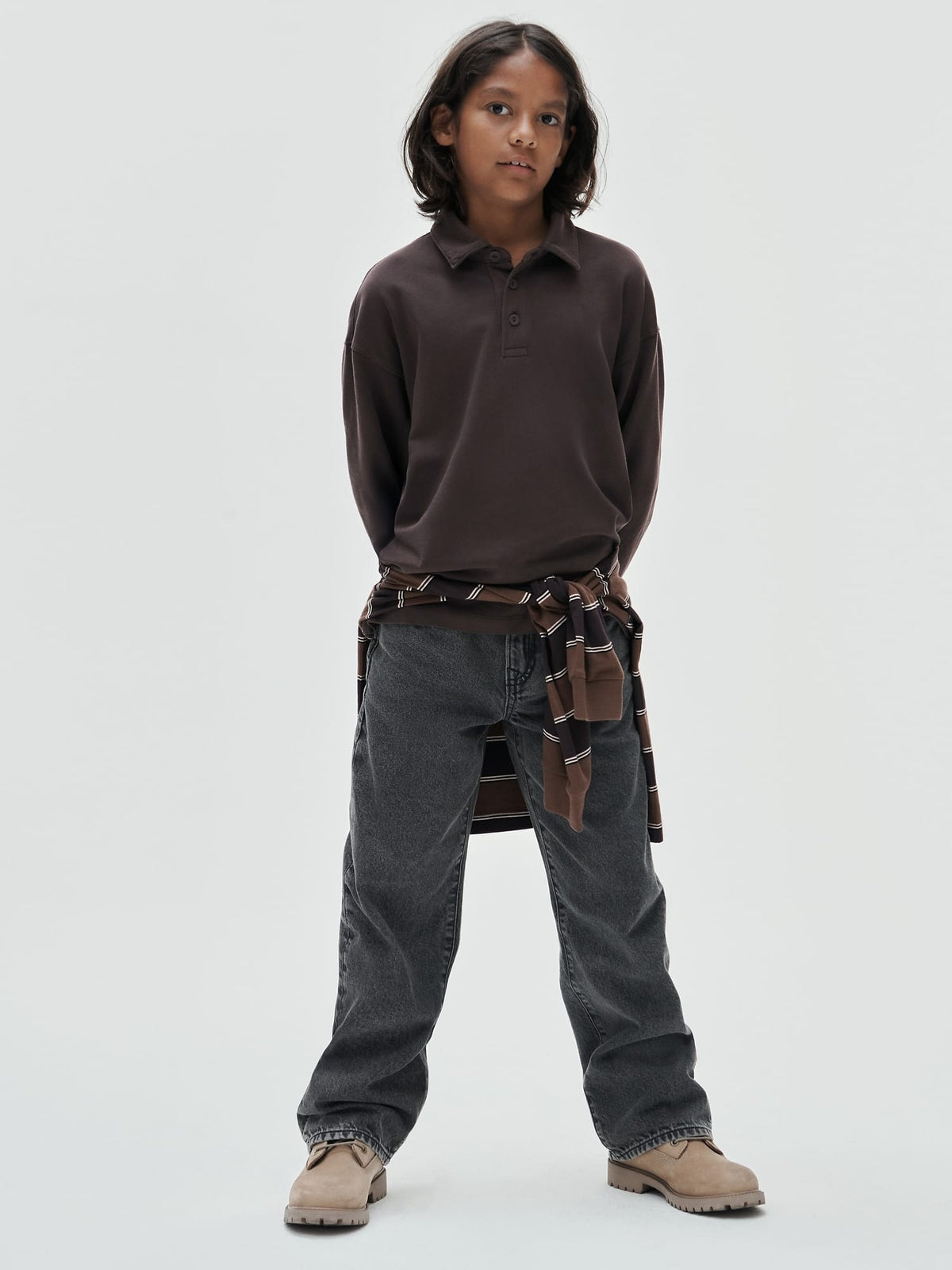 Siyah '90s Loose Jean Pantolon