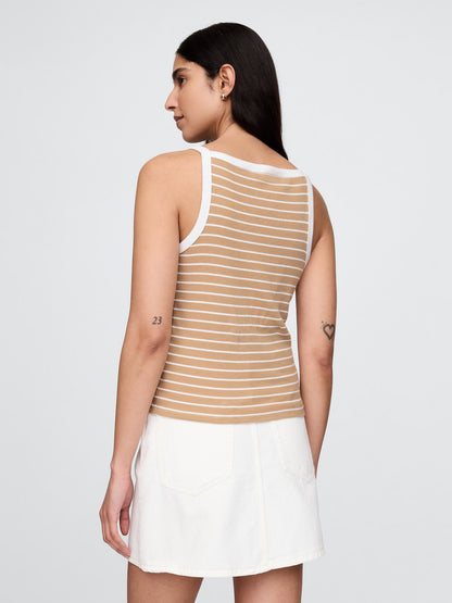 Kahverengi Halter Yaka Modern Atlet