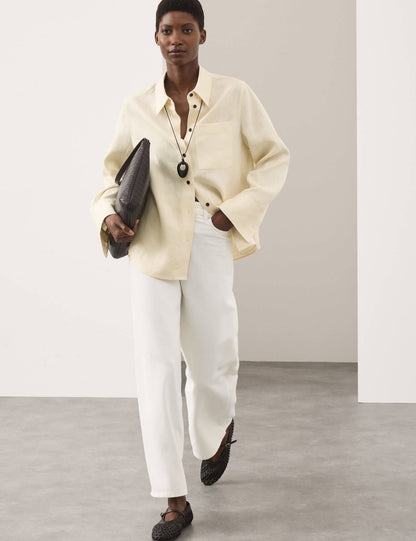 Autograph %100 Keten Gömlek