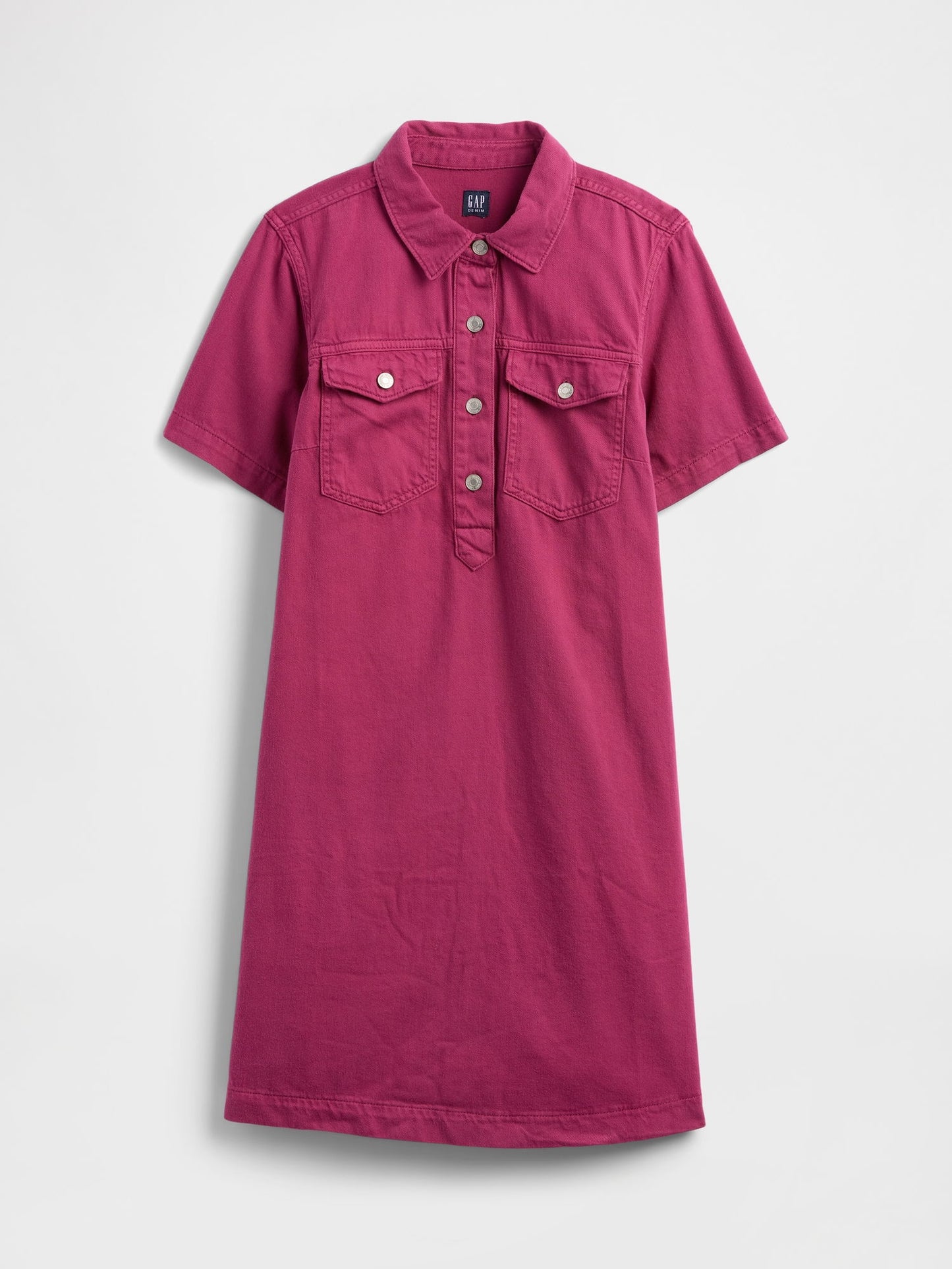 Pembe Denim Mini Elbise