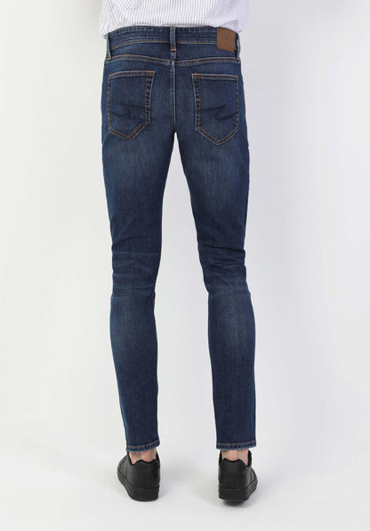 Slim Fit Düşük Bel Dar Paça Erkek Indigo Jean Pantolon