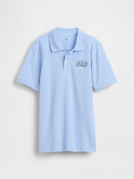 Açık Mavi Gap Logo Pique Polo T-shirt