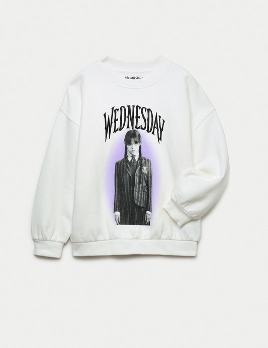 Wednesday Baskılı Sweatshirt (6-16 Yaş)
