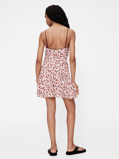 Çiçek Desenli Gapstudio Krepe Slip Mini Elbise