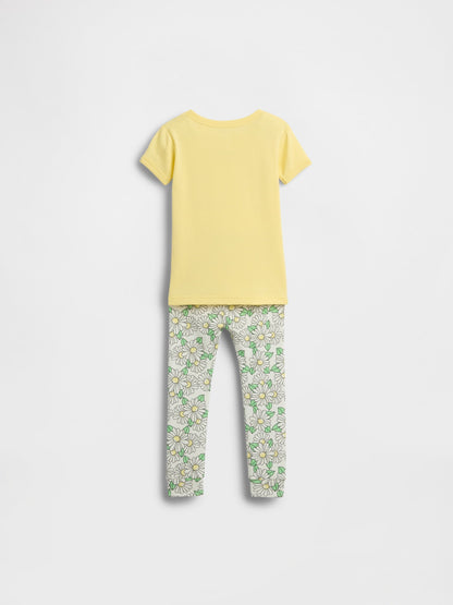 Sarı Winnie The Pooh Organik Brushed Pamuk Pijama Takımı