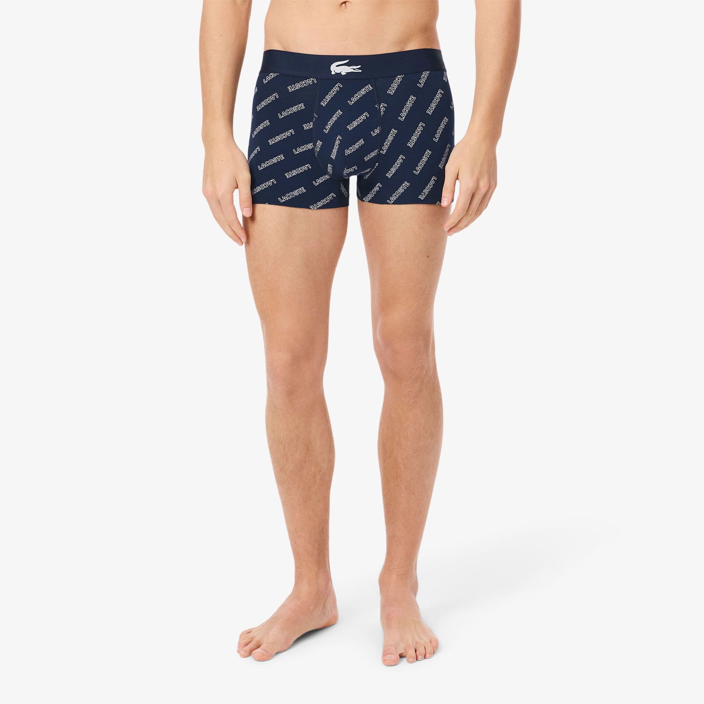 Lacoste Erkek Desenli 3'lü Renkli Boxer