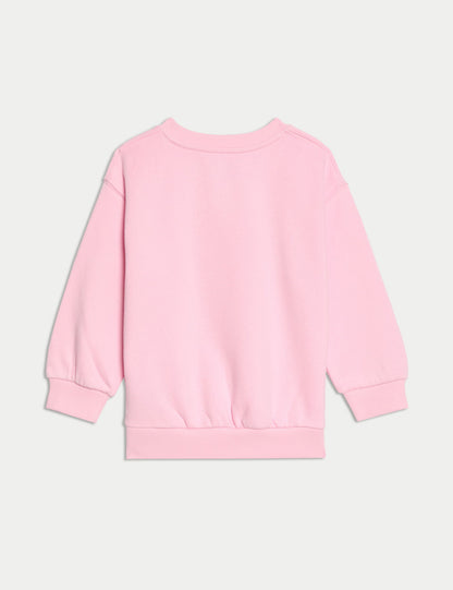 Pamuk Karışımlı Düz Sweatshirt (2–8 Yaş)