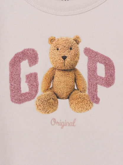 Açık Pembe Vintagesoft Brannan Bear Logo Bodysuit