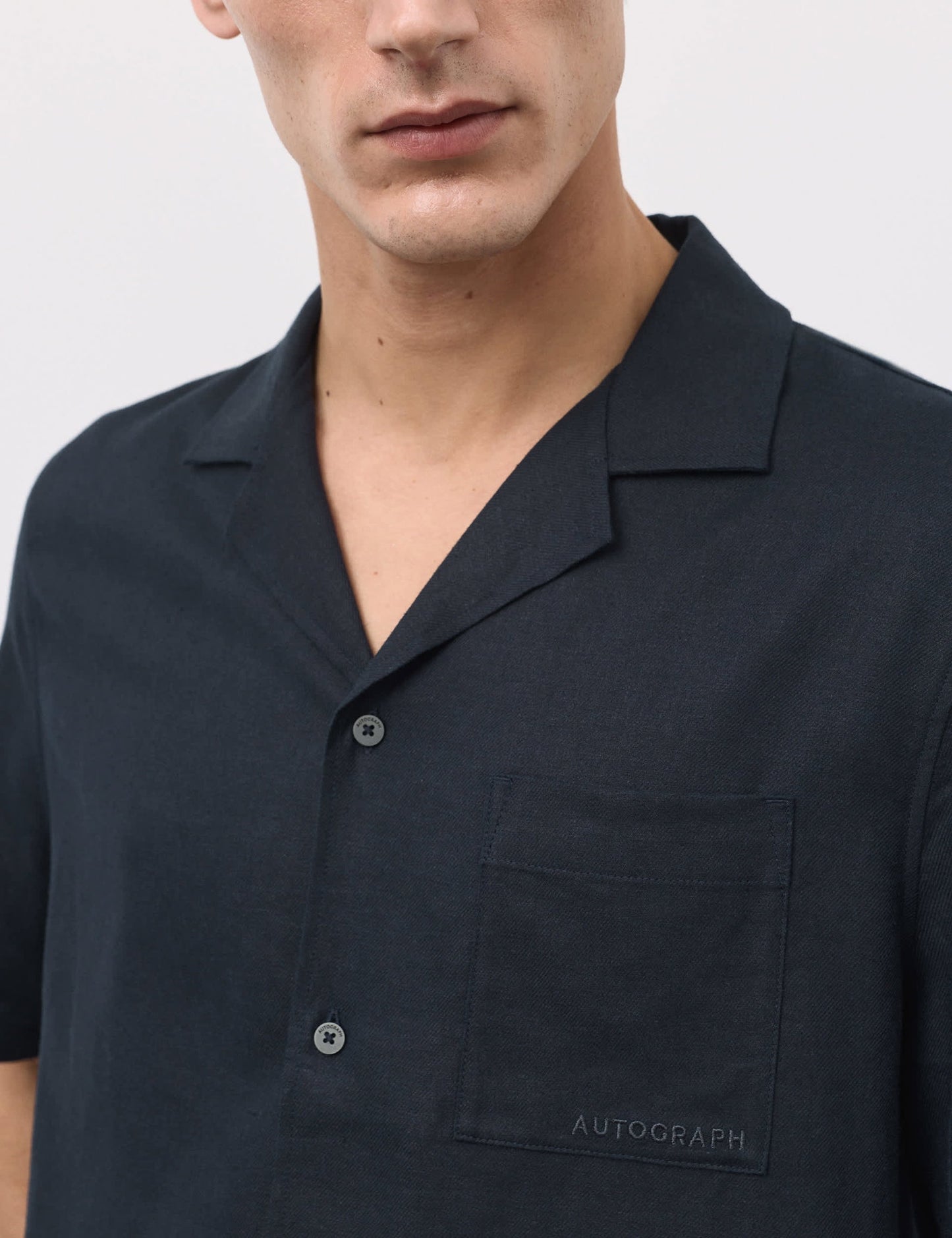 Keten Karışımlı Pijama Üstü