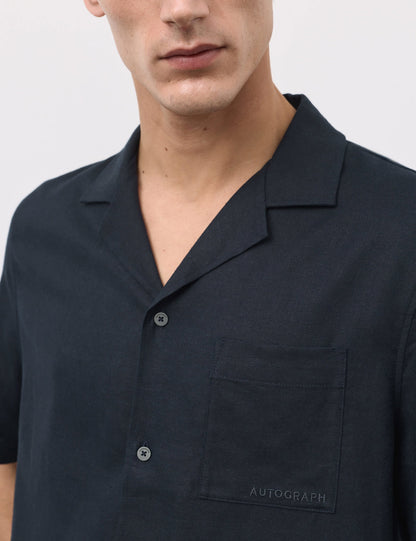 Keten Karışımlı Pijama Üstü