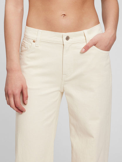Bej Low Rise Stride Washwell™ Jean Pantolon